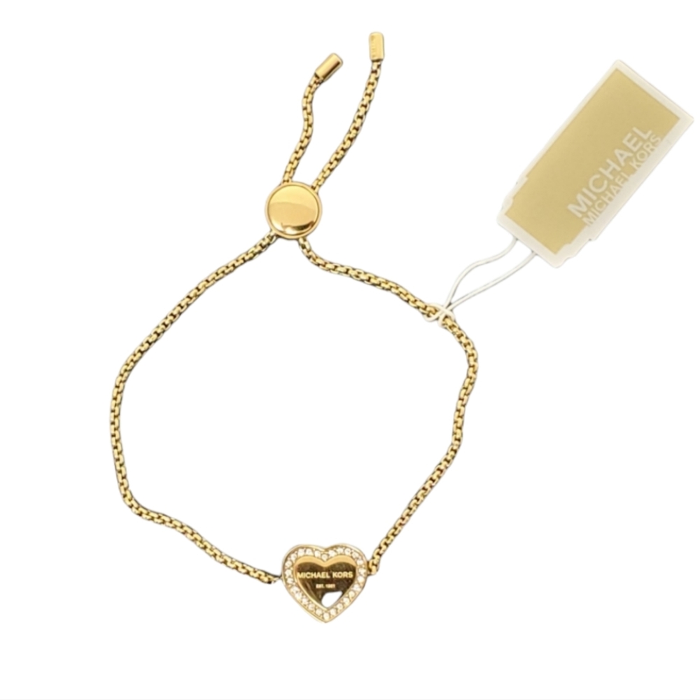 NWT Michael Kors Pave' Heart Heritage Bracelet